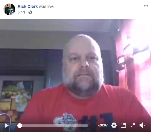Rick Clark uses Facebook Live to raise money for local restaurants and homeless shelters